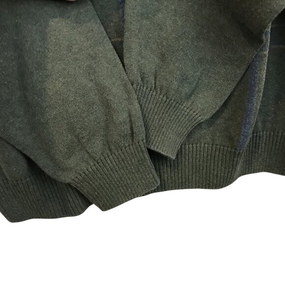 Alex Cannon Mens Green Plaid Long Sleeve Sweater Size L Crewneck - Picture 5 of 6